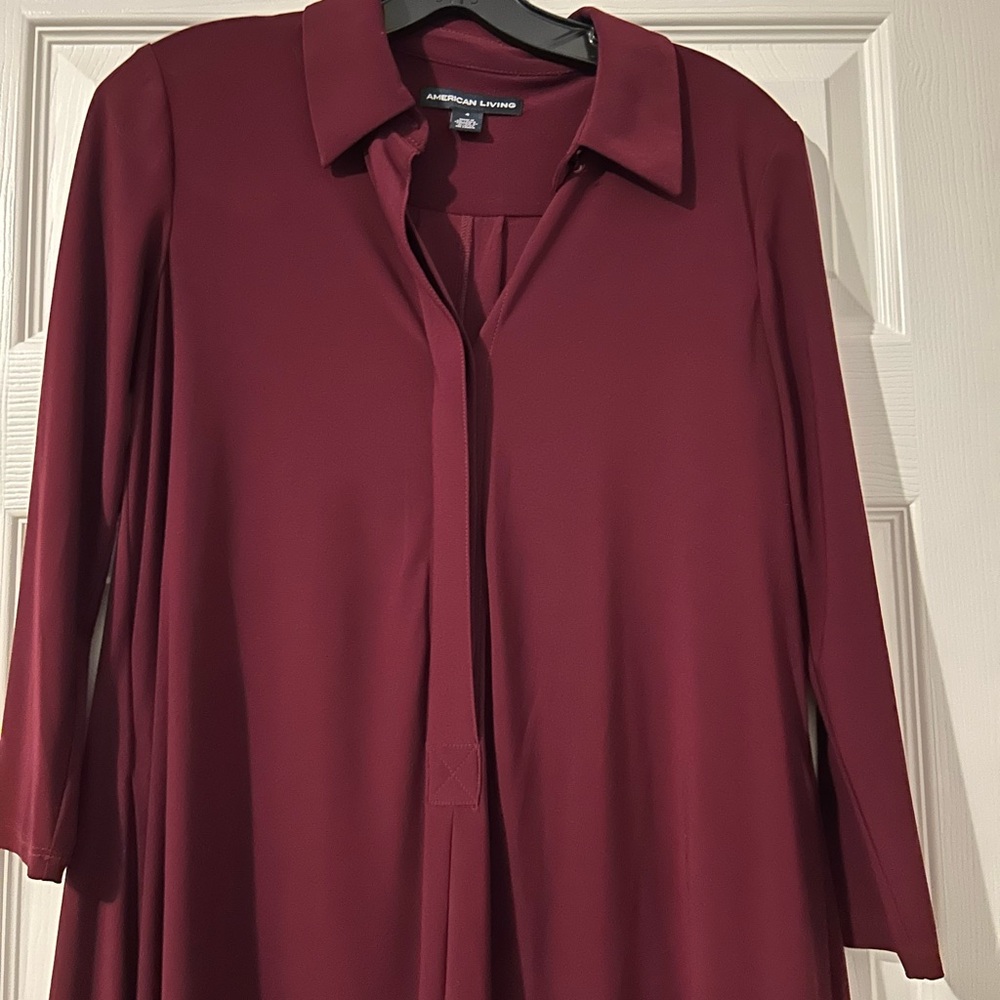 American Living Burgundy Dress